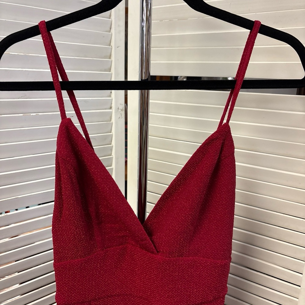 Bebe Elegant Red Maxi Dress